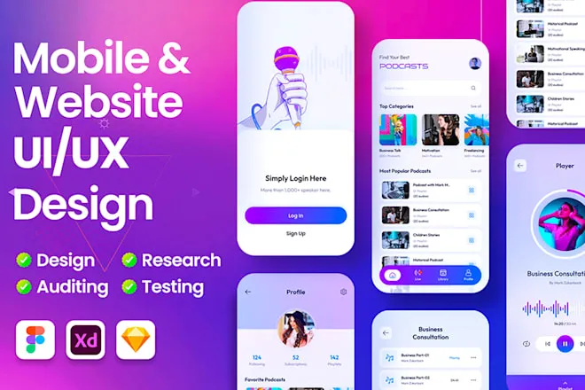 do figma design, figma website, mobile app using figma, website UI UX design 